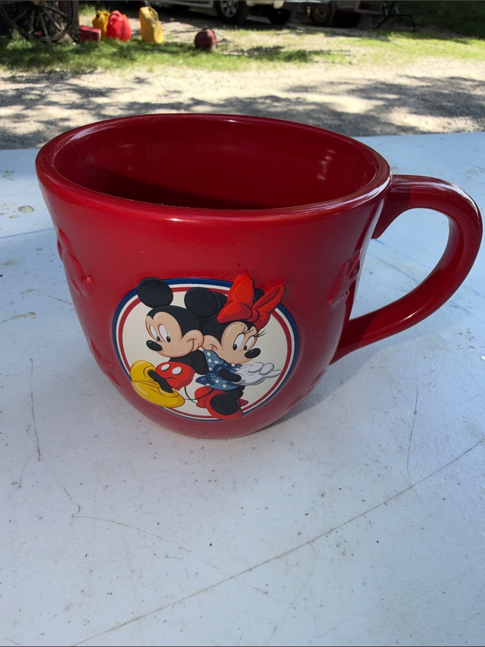 Disney Red Mickey & Minnie Ceramic Mug